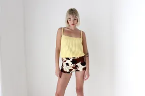 Adorable 80s Hand Knit Lemon Tank