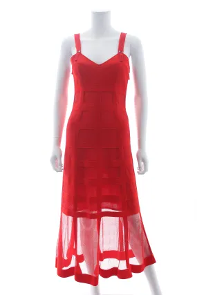 Alexander McQueen Lace-Overlay Panelled Stretch-Knit Dress