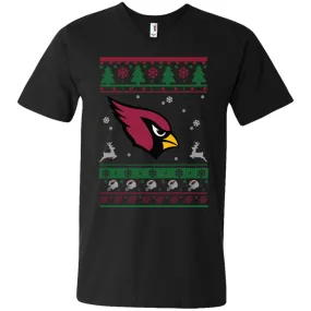 Arizona Cardinals Logo Football Teams Ugly Christmas Sweater Men V-Neck T-Shirt