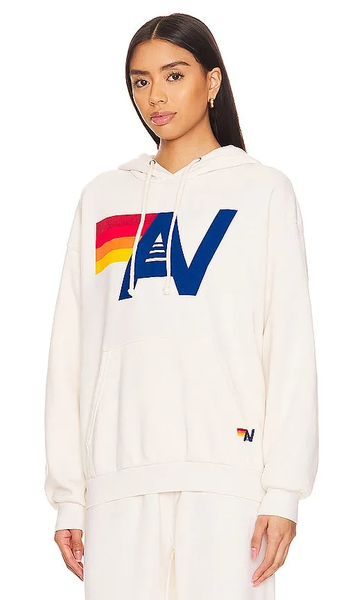 Aviator Nation Pullover Logo Hoodie in Ivory