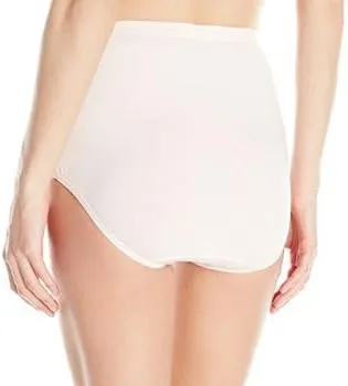 Bali Cut-fit Stretch Brief Full Coverage Panties  Silken Pink Size 9