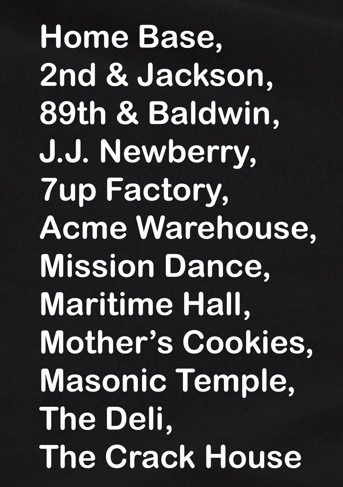 Bay Area Rave Locations T-Shirt