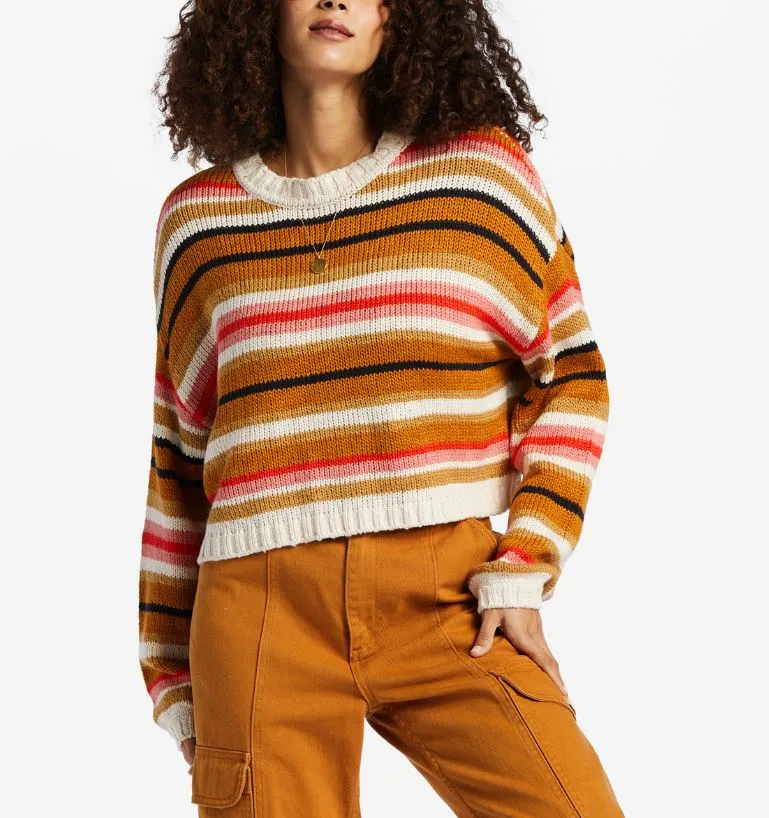Billabong Womens So Bold Pullover Crew Neck Sweater