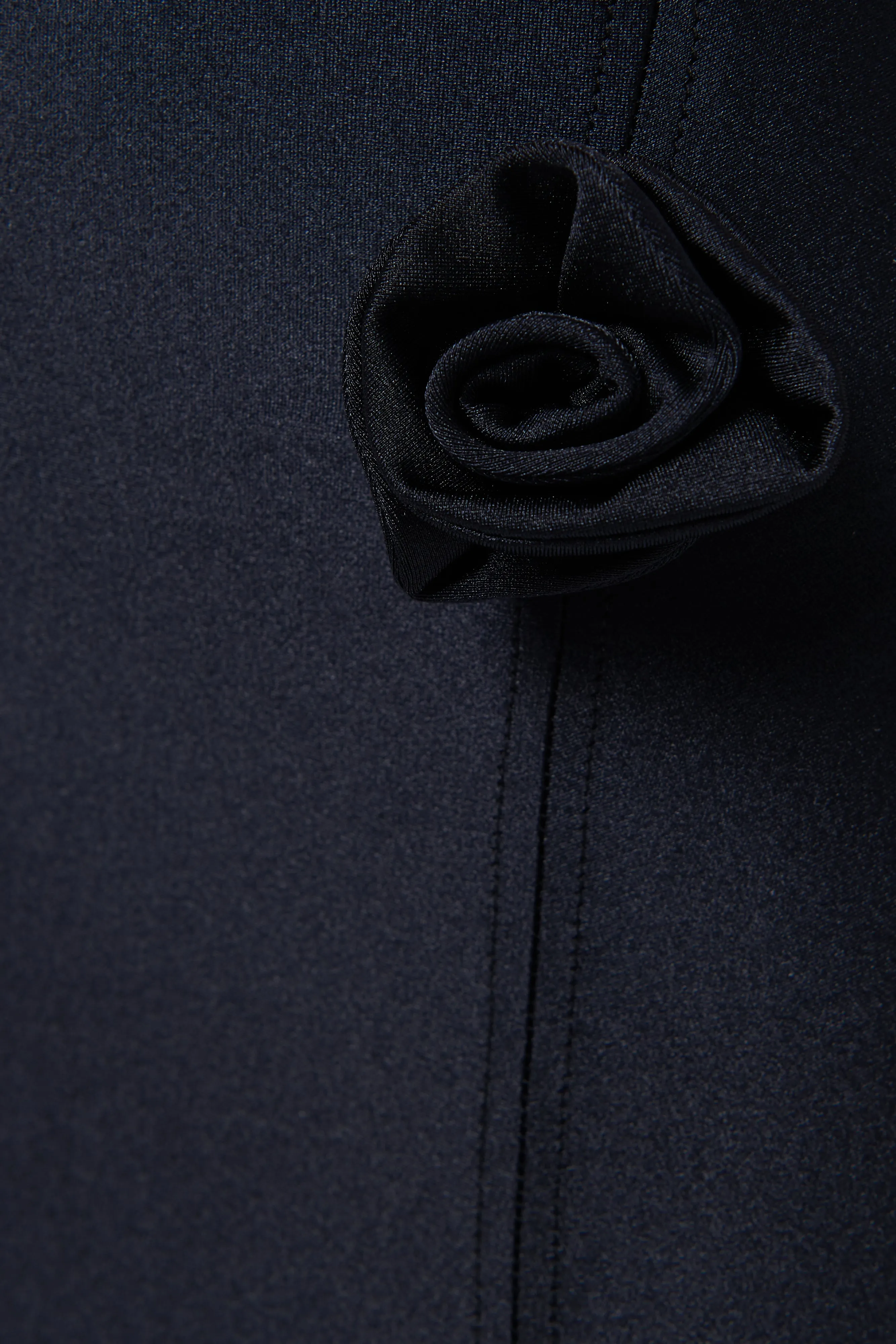 Black Flower Midi Skirt