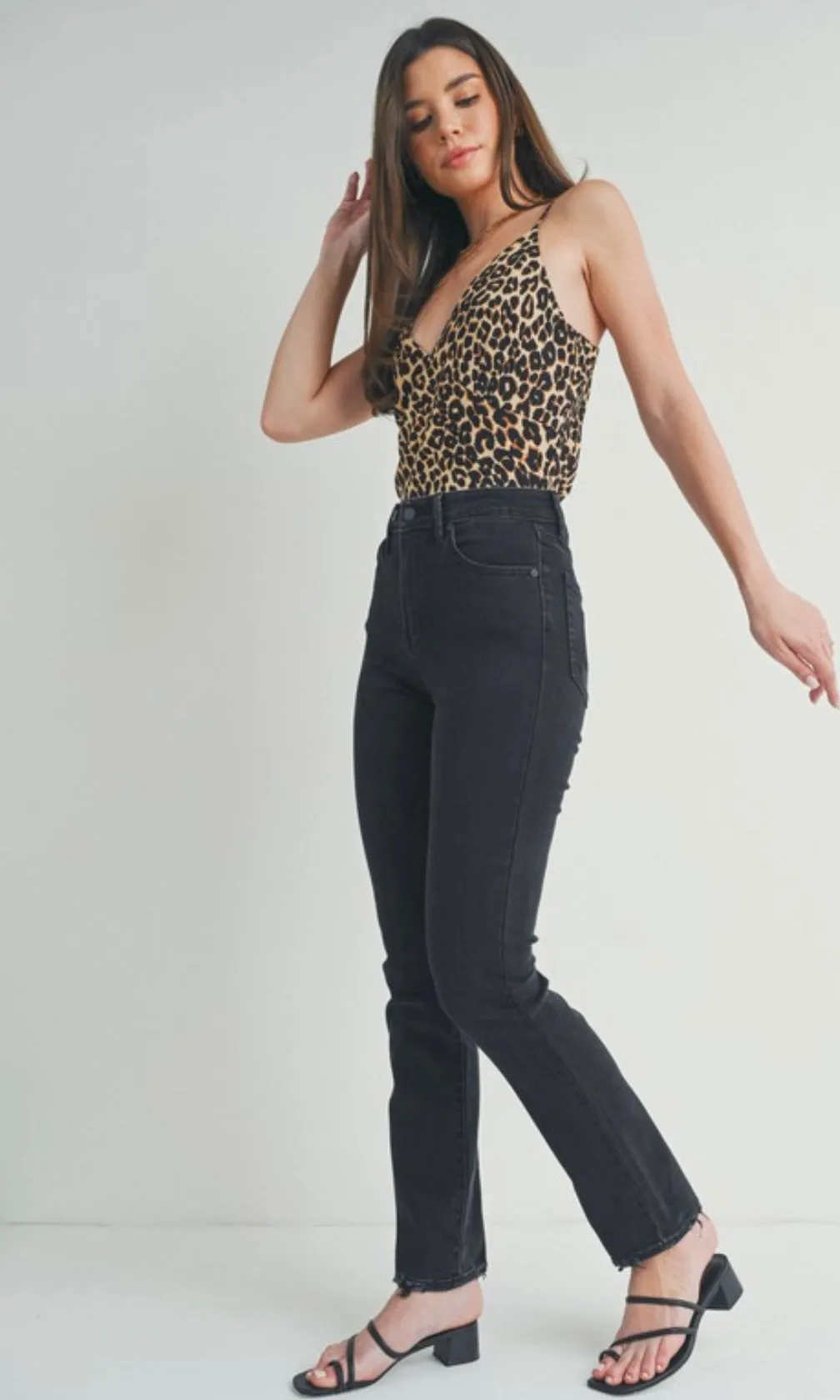 Black Wash Straight Leg Jeans by Just Black Denim Made in USA
