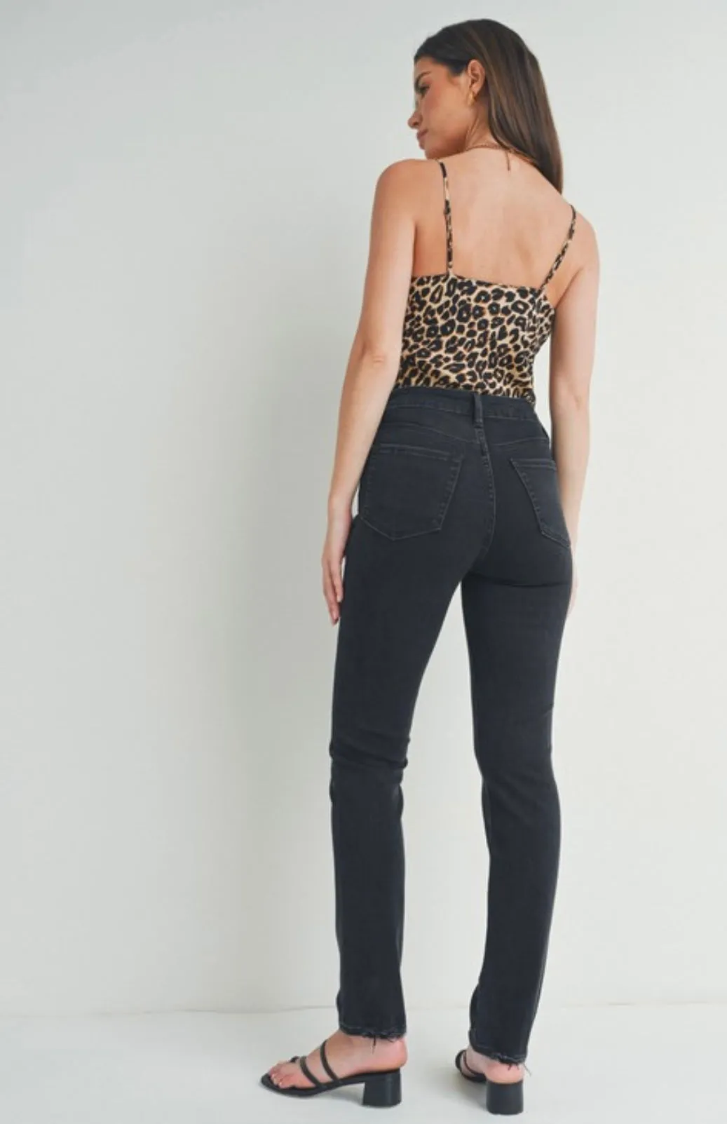 Black Wash Straight Leg Jeans by Just Black Denim Made in USA