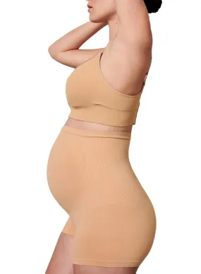 BLANQI Seamless Maternity Over Belly Support Boyshorts - Nude