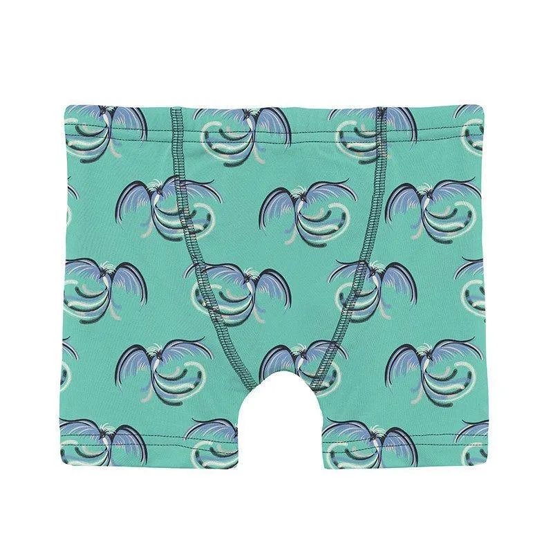 Boy's Print Bamboo Boxer Briefs (Set of 3) - Dew Pirate Map, Dream Blue & Glass Phoenix