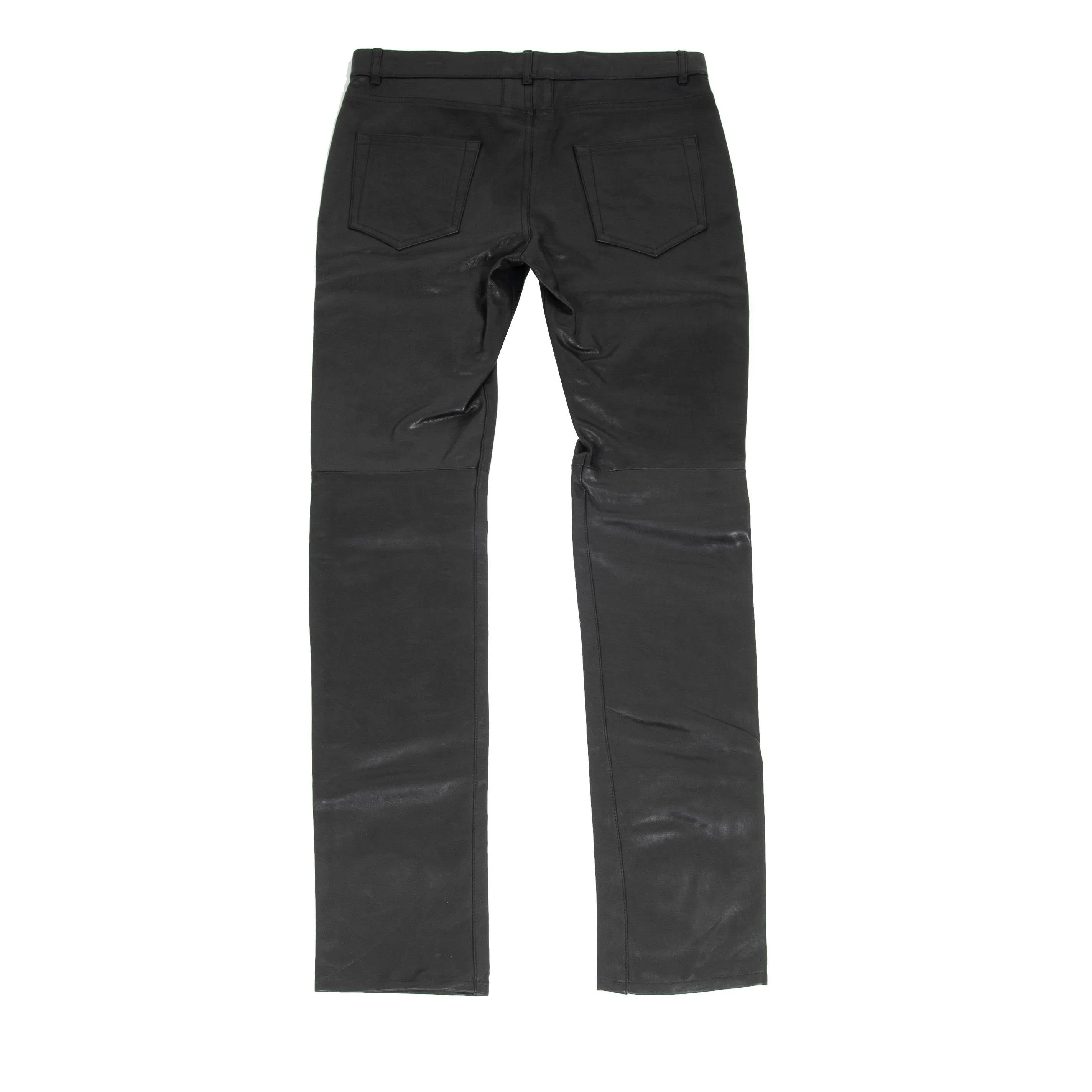 Calf Leather Jeans (Black)