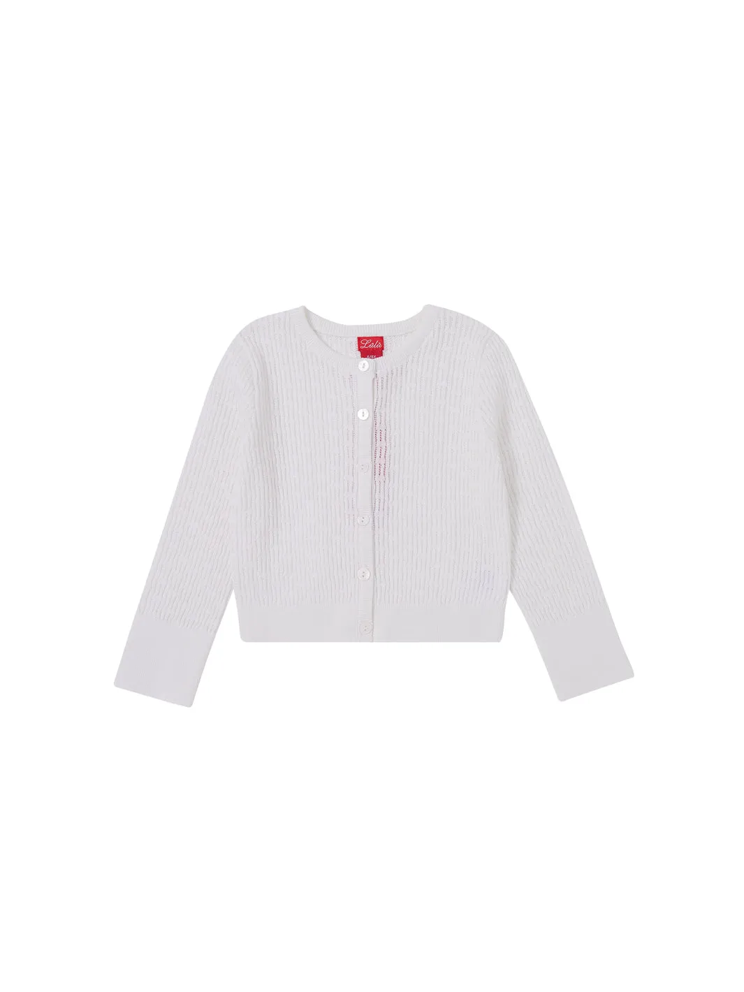 Cardigan Crop Length Sweater - Ivory White