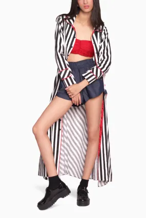 Carico White Black Stripes Dress