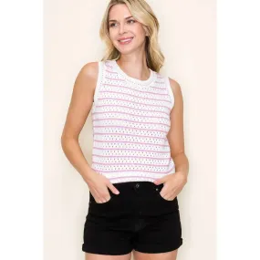Caroline Crochet Pullover Sweater