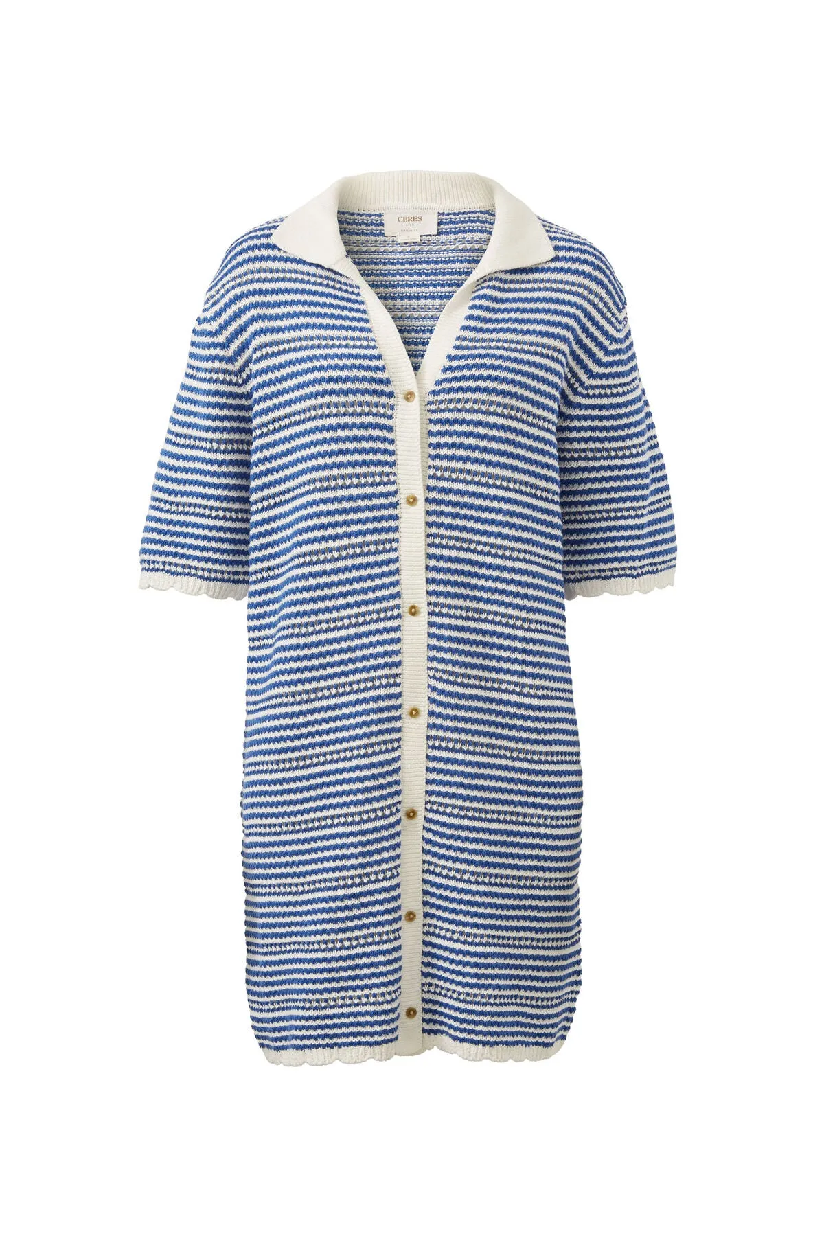Ceres Life Stripe Knit Dress - Summer Blue Stripe