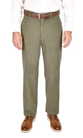Charleston Khaki - Cotton Corduroy Chino Pant - Olive