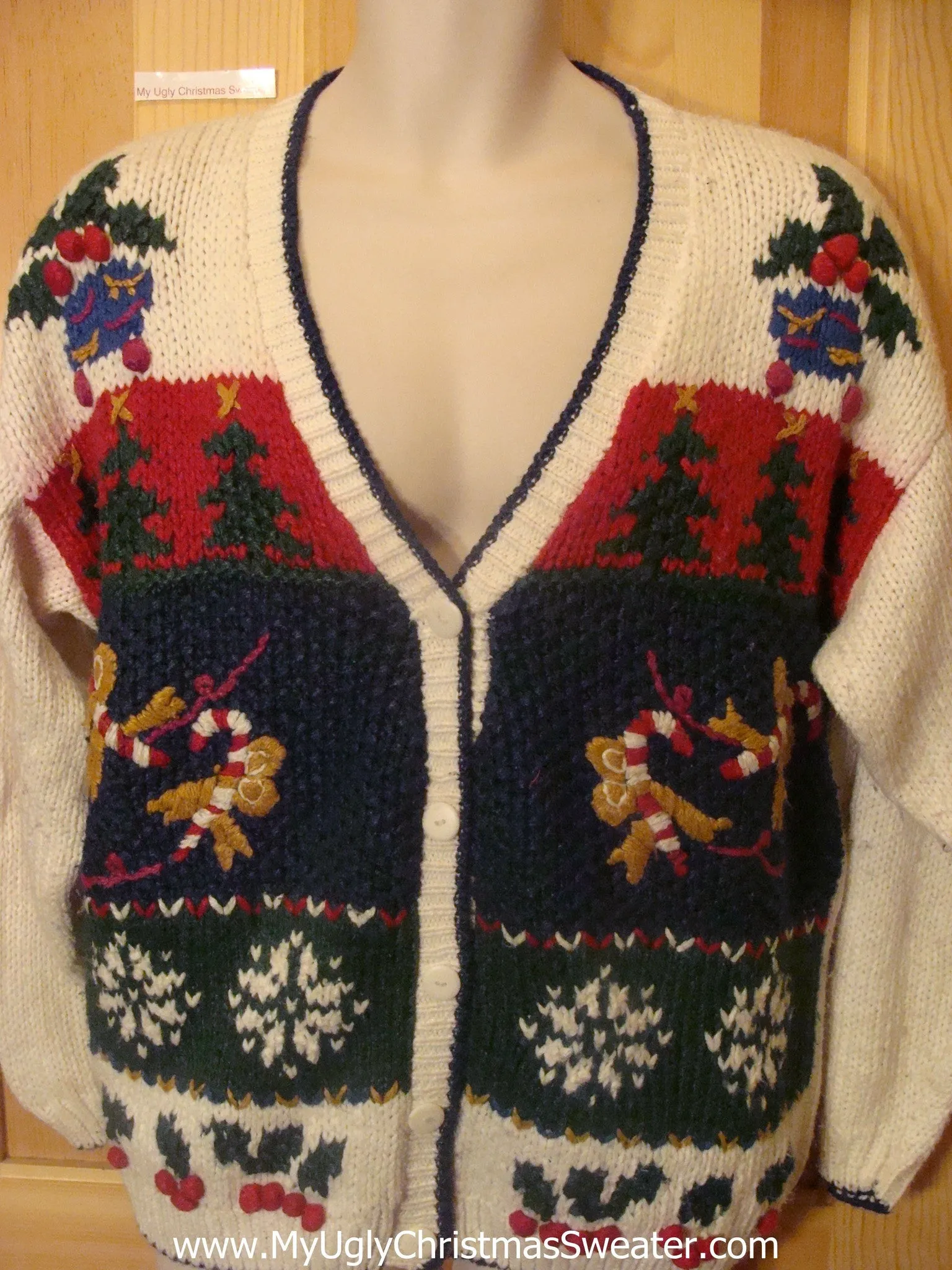Cheesy Christmas Jumper Sweater 80s Padded Shoulders