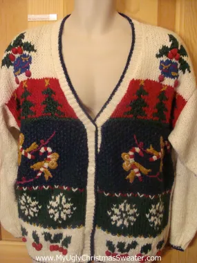 Cheesy Christmas Jumper Sweater 80s Padded Shoulders