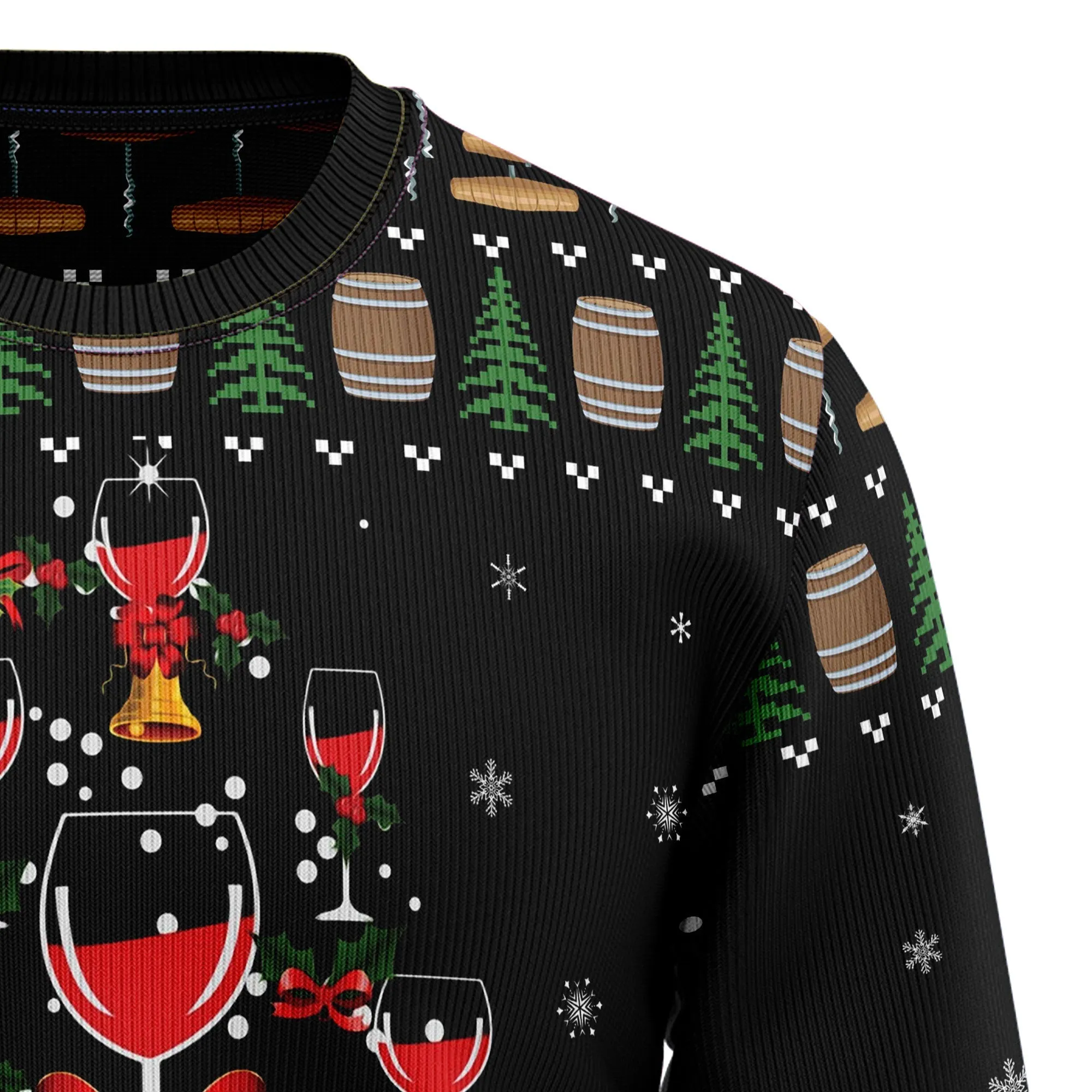 Christmas Sweater JulesRoche All-Over-Print Wool Acrylic Blend
