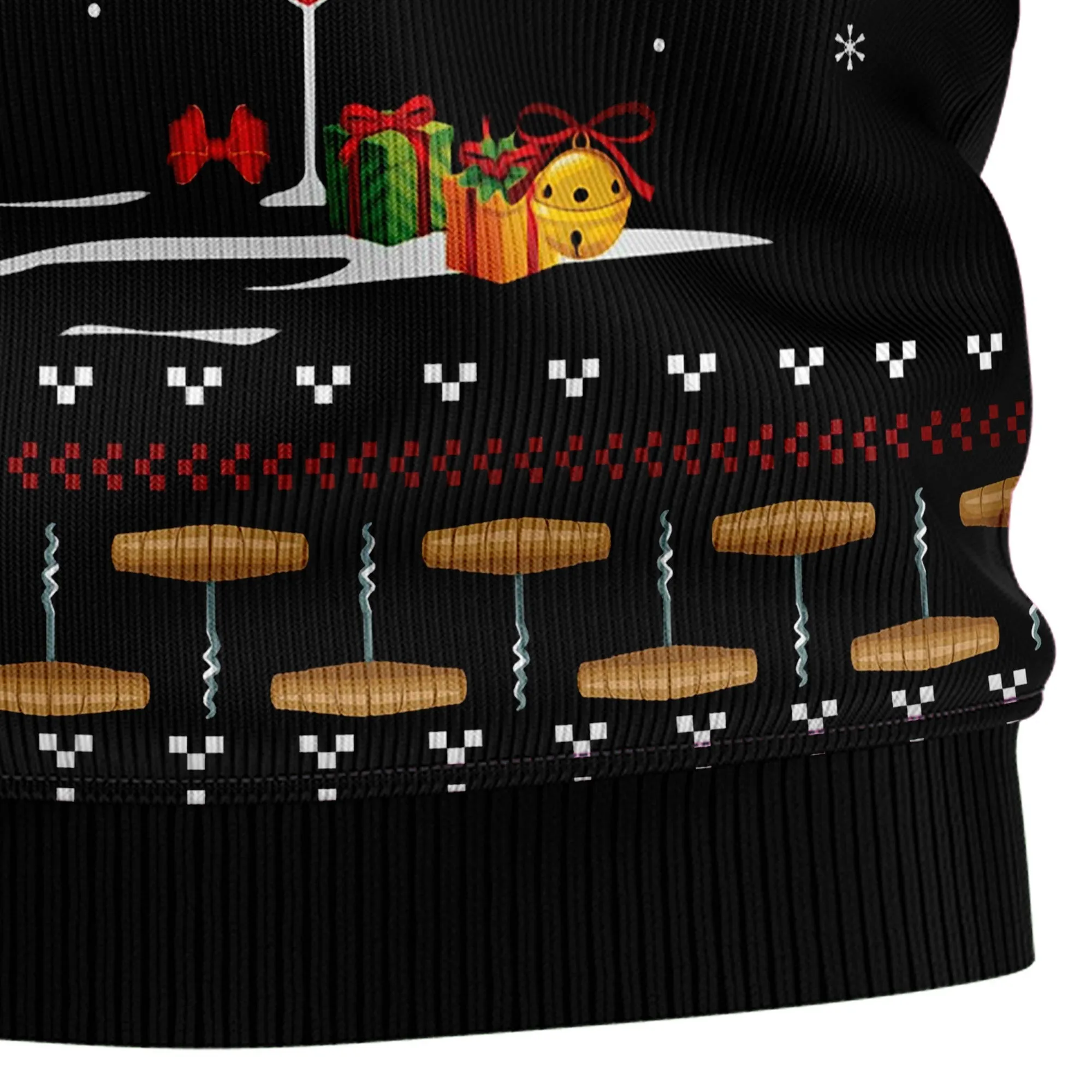 Christmas Sweater JulesRoche All-Over-Print Wool Acrylic Blend