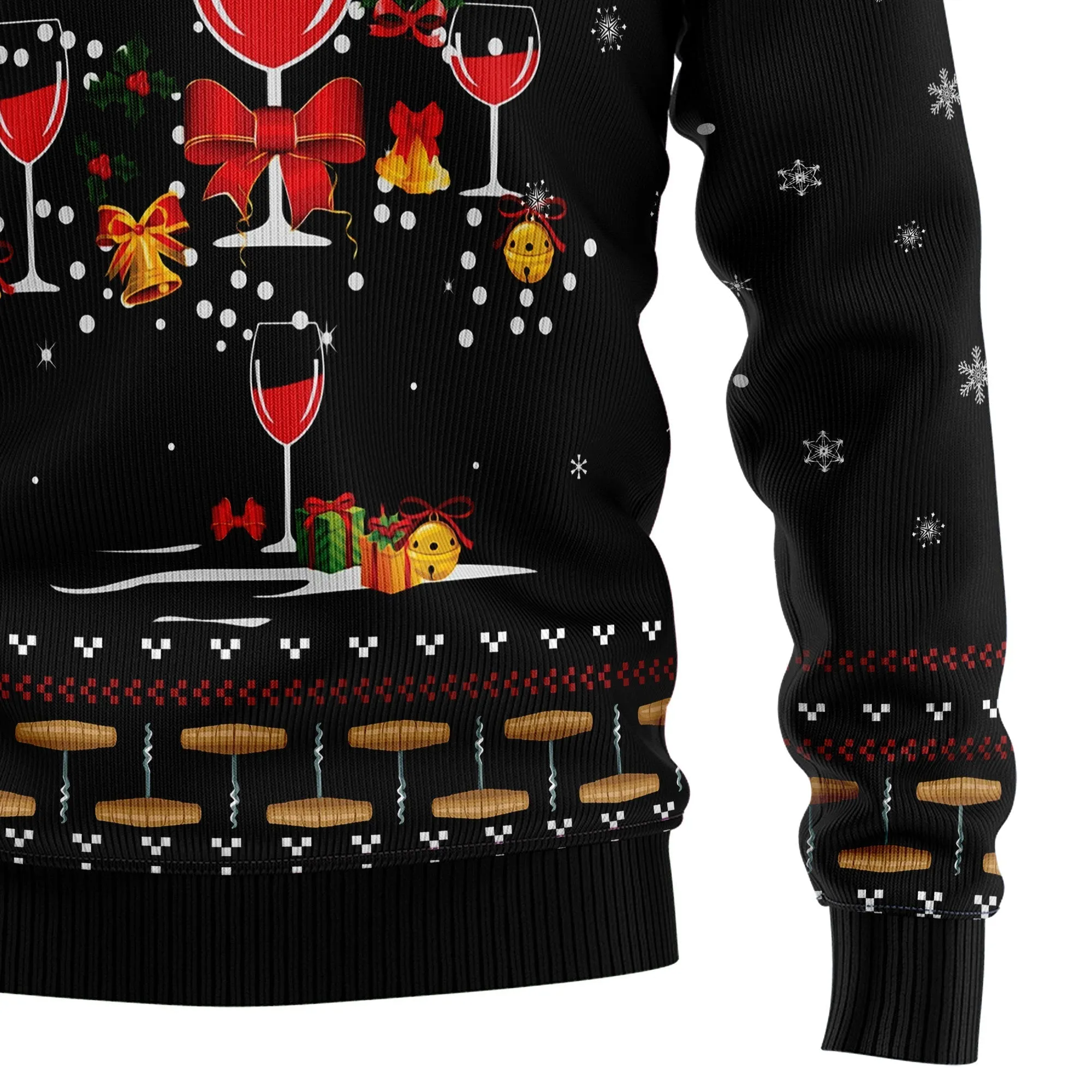 Christmas Sweater JulesRoche All-Over-Print Wool Acrylic Blend