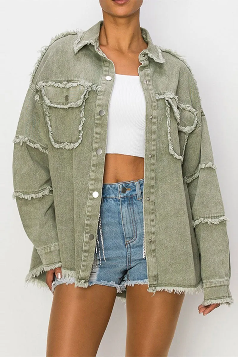 CI749 Oversized Denim Jacket