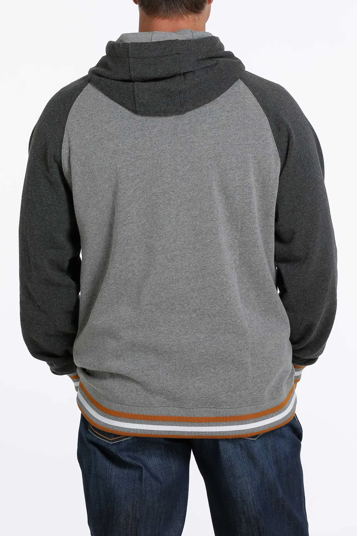 Cinch Men's Charcoal and Gray Fleece Hoodie