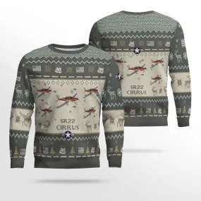 Cirrus SR22_Aircraft Ugly Sweater, Ugly Sweater Christmas Shirt for Men Dad Veteran