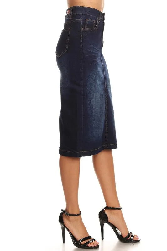 Clara Dark Denim Skirt