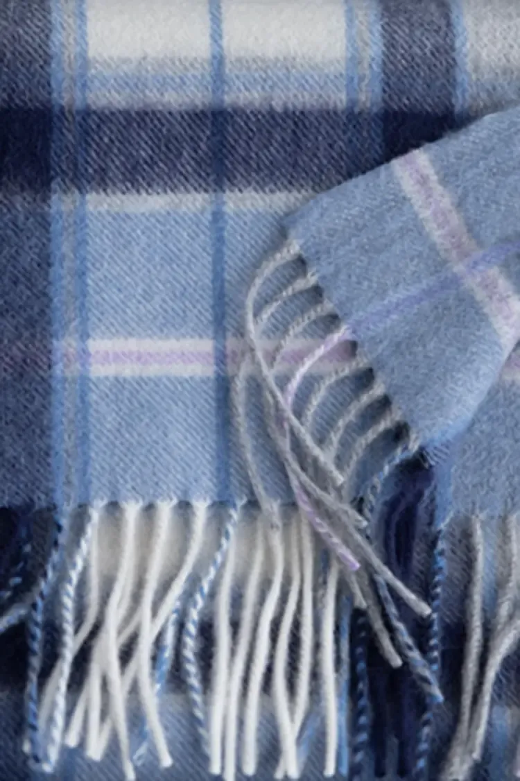 Classic British Style 100 Cashmere Plaid Winter Scarf