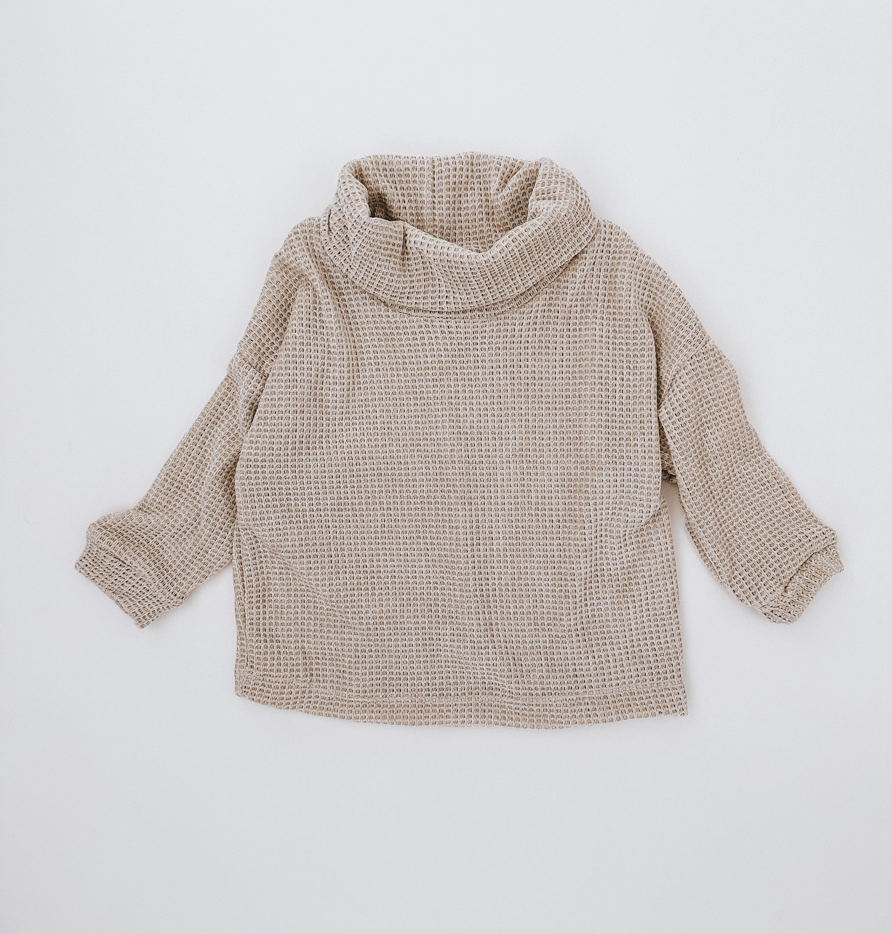 Cowl Neck Chenille Crochet Sweater