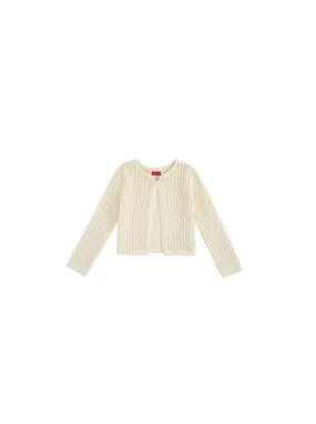 Crop Length Sweater - Almond White