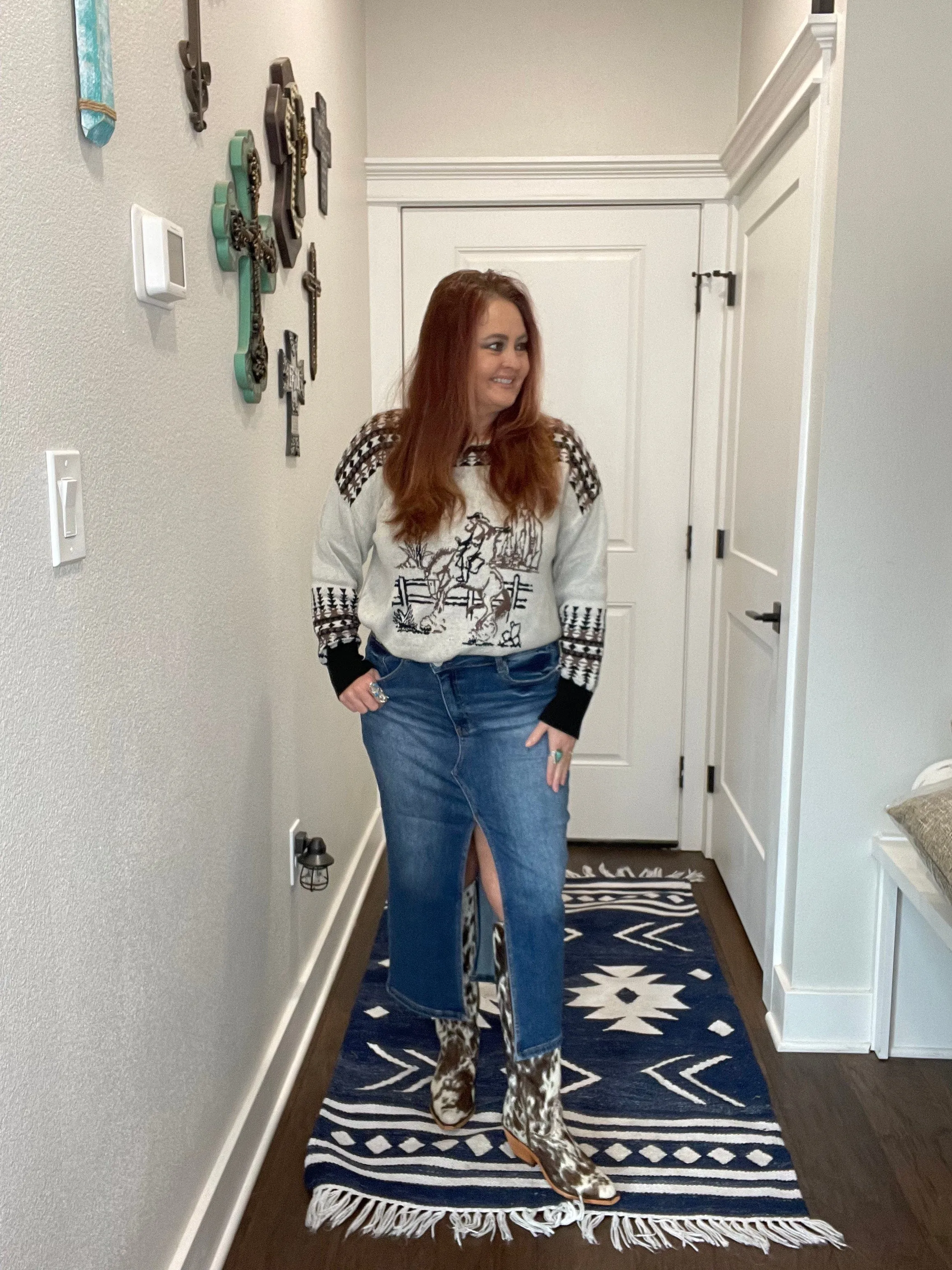 Crossover Midi Skirt