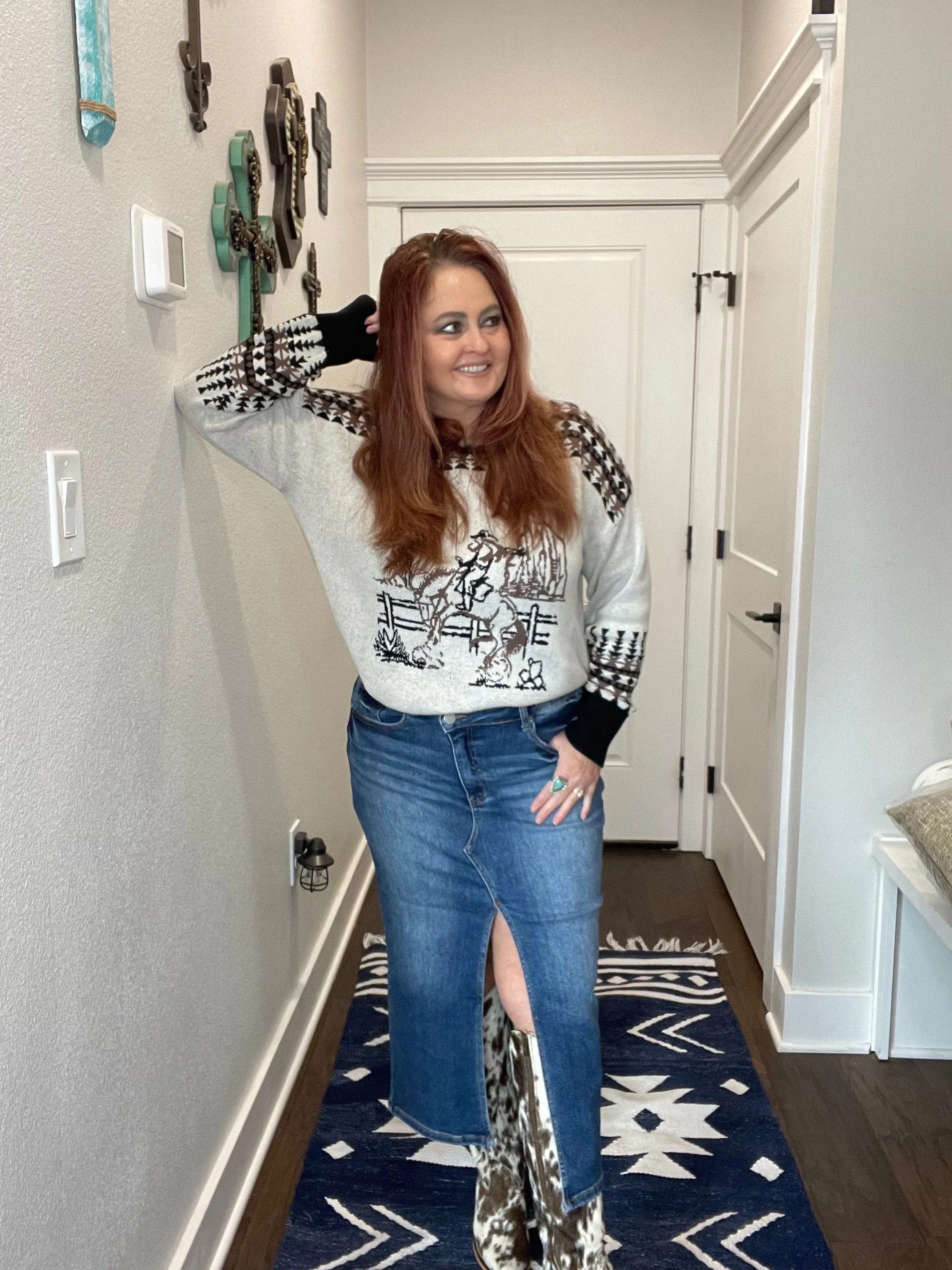Crossover Midi Skirt