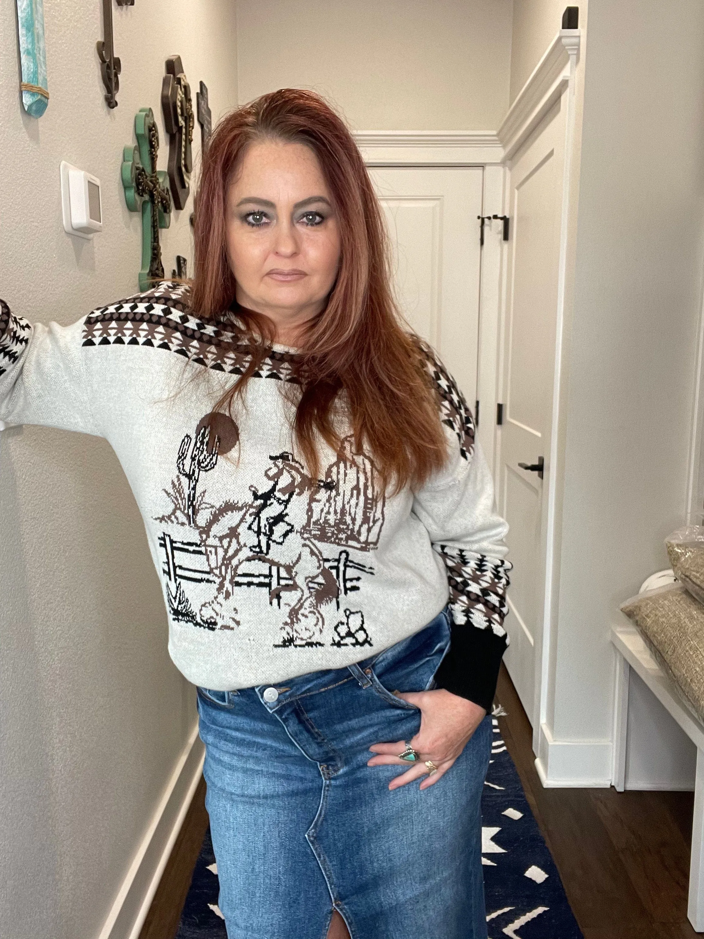 Crossover Midi Skirt