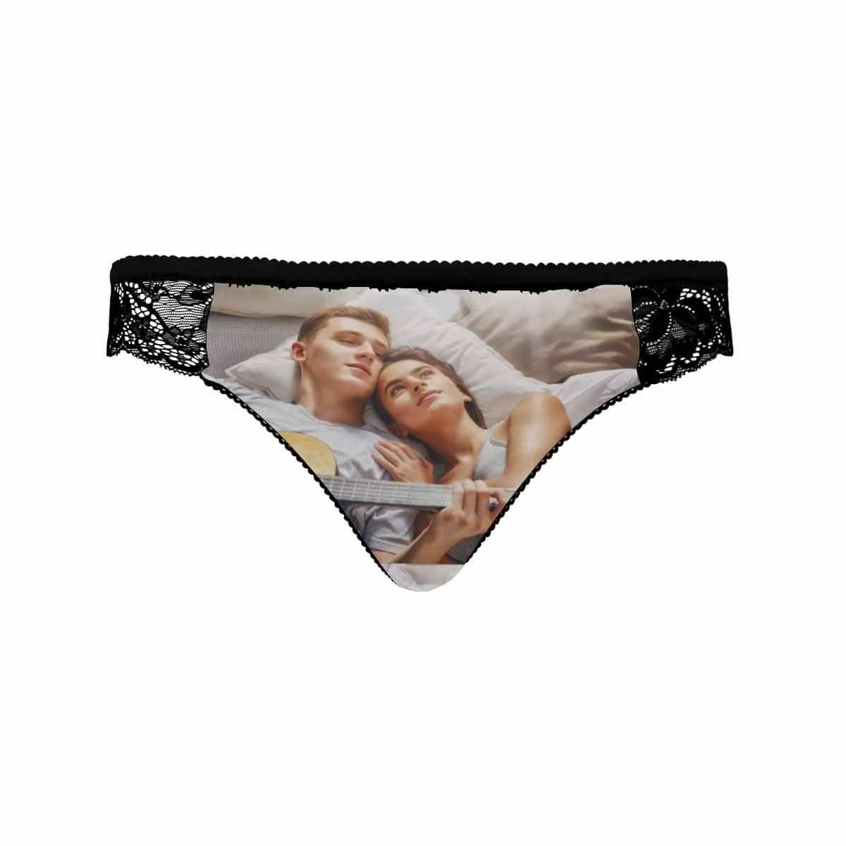 Custom Lace Underwear Personalized Photo Women's Lace Panty Valentine's Gift for Girlfriend or Wife