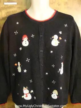 Cute Jolly Snowmen Ugly Christmas Sweater