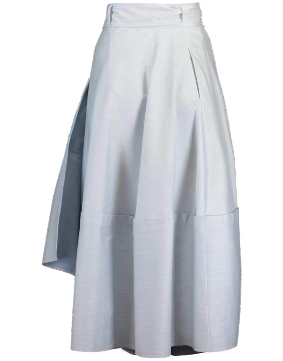 Denim Bellflower Midi Skirt