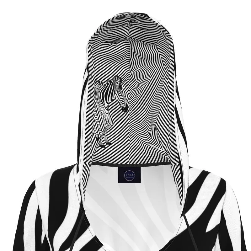 Designer Hoodie Dress Zebra