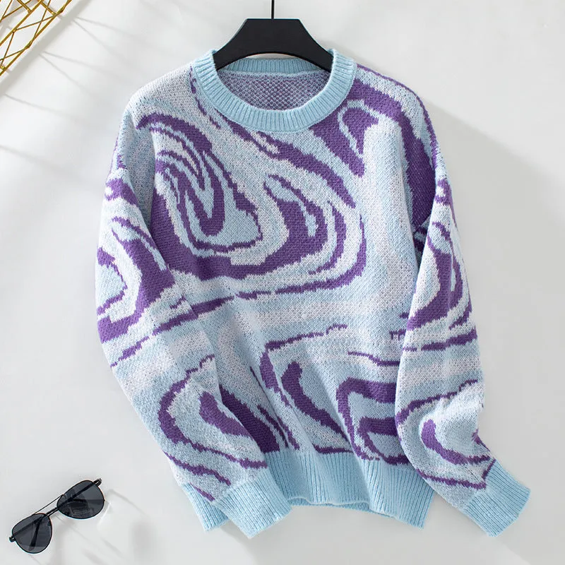 Diem™ | Strickpullover mit welligem geometrischem Muster