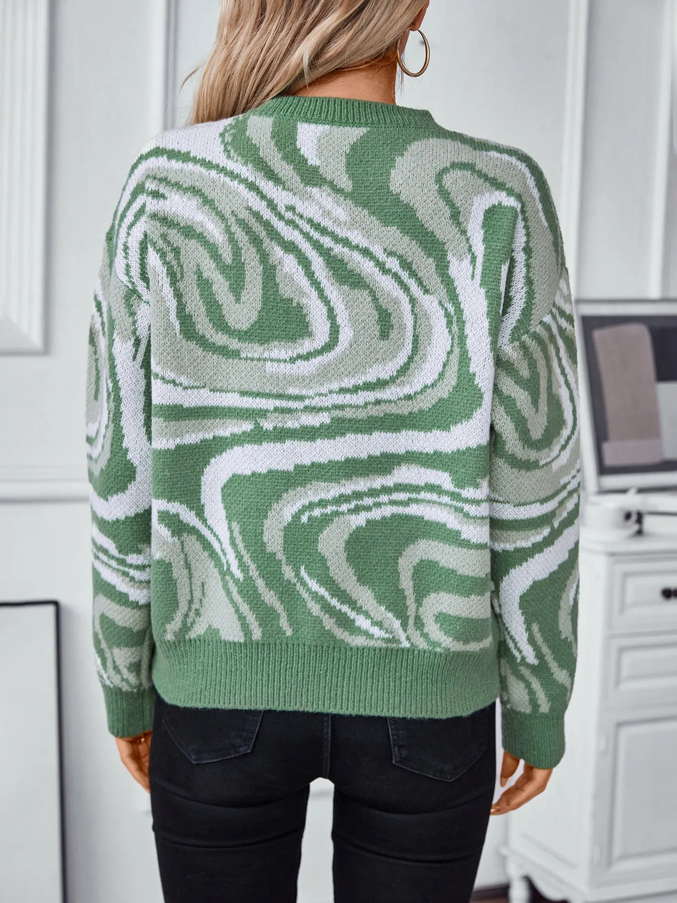 Diem™ | Strickpullover mit welligem geometrischem Muster