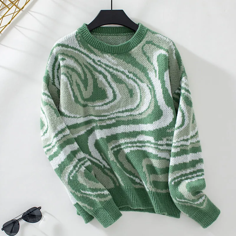 Diem™ | Strickpullover mit welligem geometrischem Muster