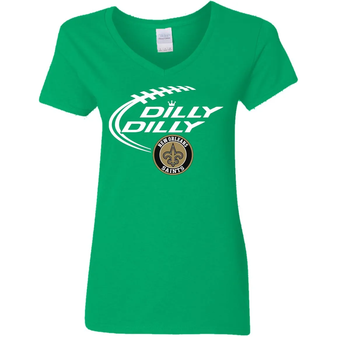 Dilly Dilly New Orleans Saints Nfl Football Women V-Neck T-Shirt
