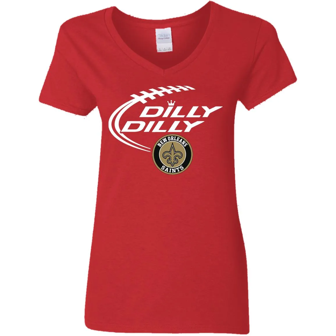 Dilly Dilly New Orleans Saints Nfl Football Women V-Neck T-Shirt