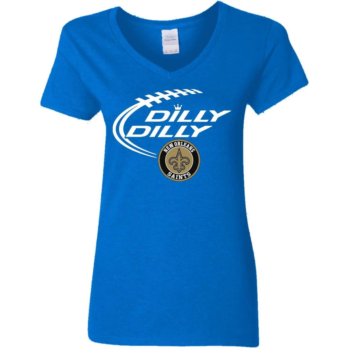 Dilly Dilly New Orleans Saints Nfl Football Women V-Neck T-Shirt