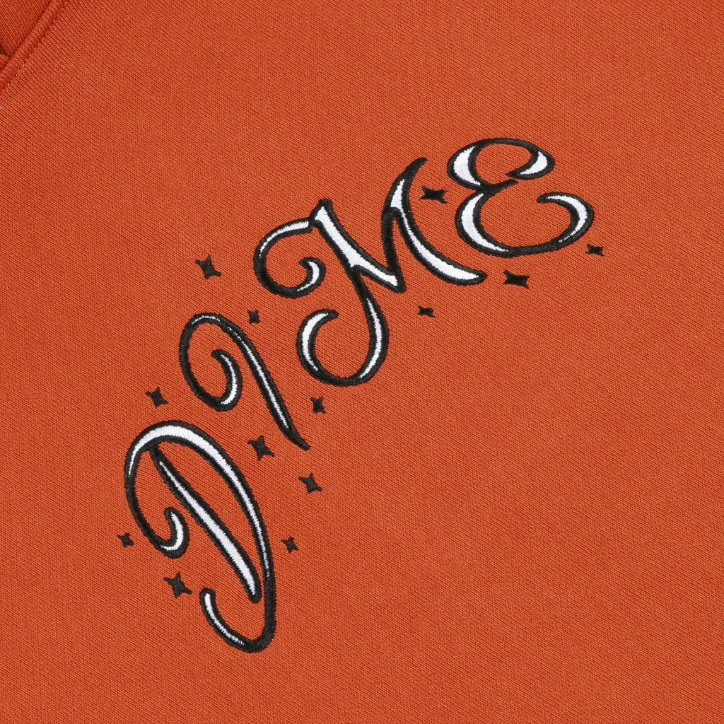 Dime MTL - Sparkle Pullover Hooded Sweatshirt - Autumn Red