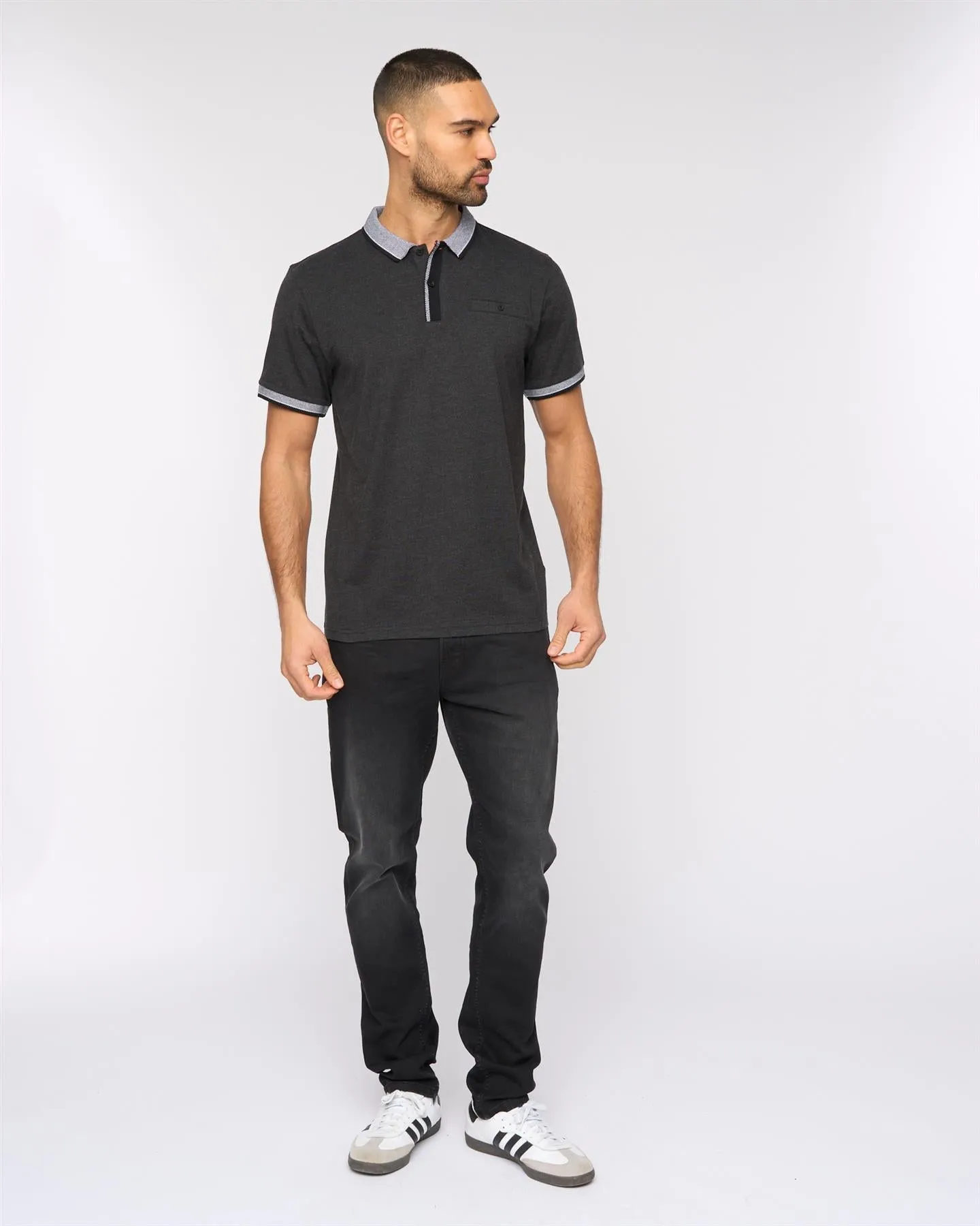 Eastbrook Polo Charcoal Marl