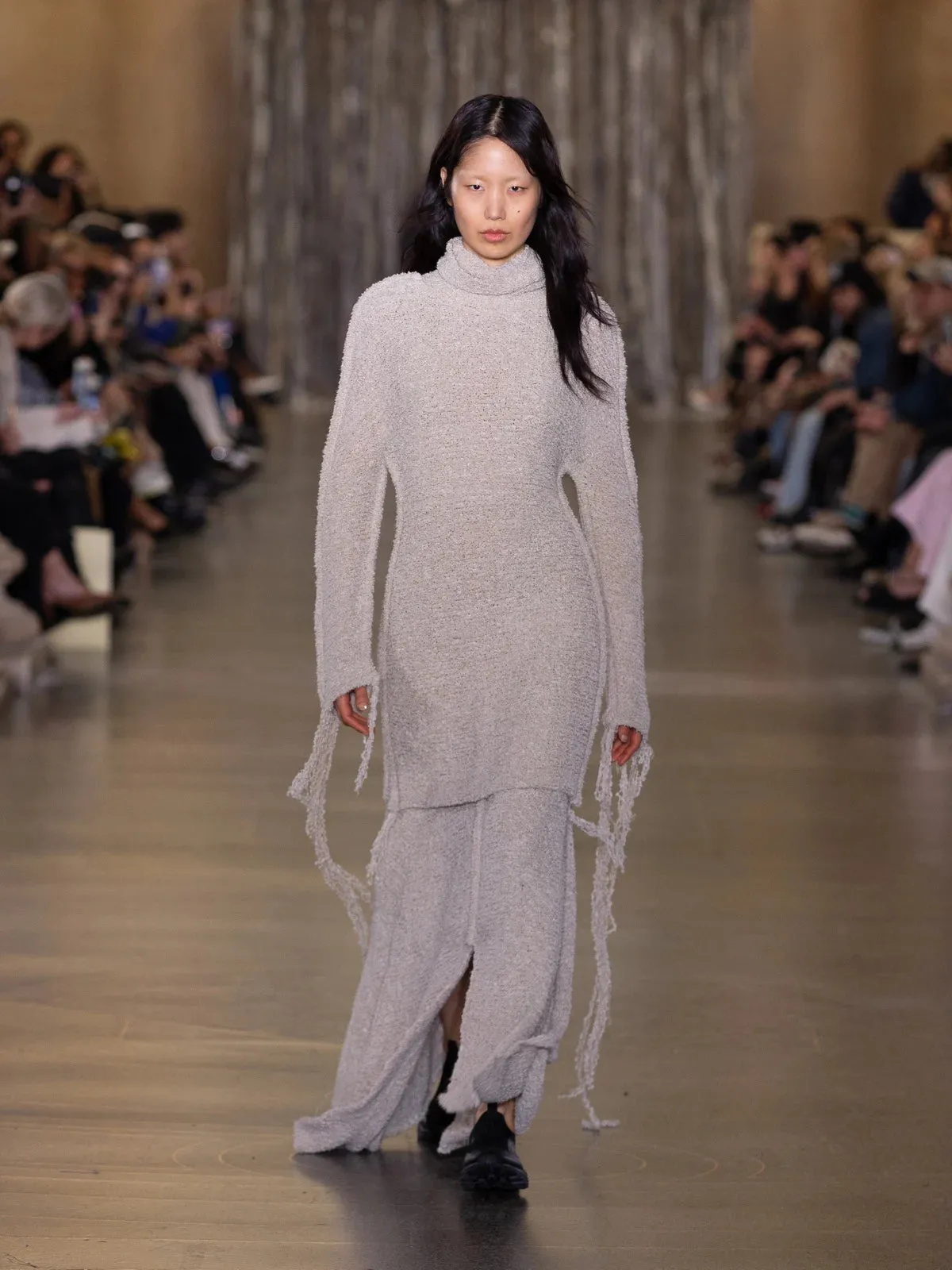 Echo Knit Dress - Ecru Mix