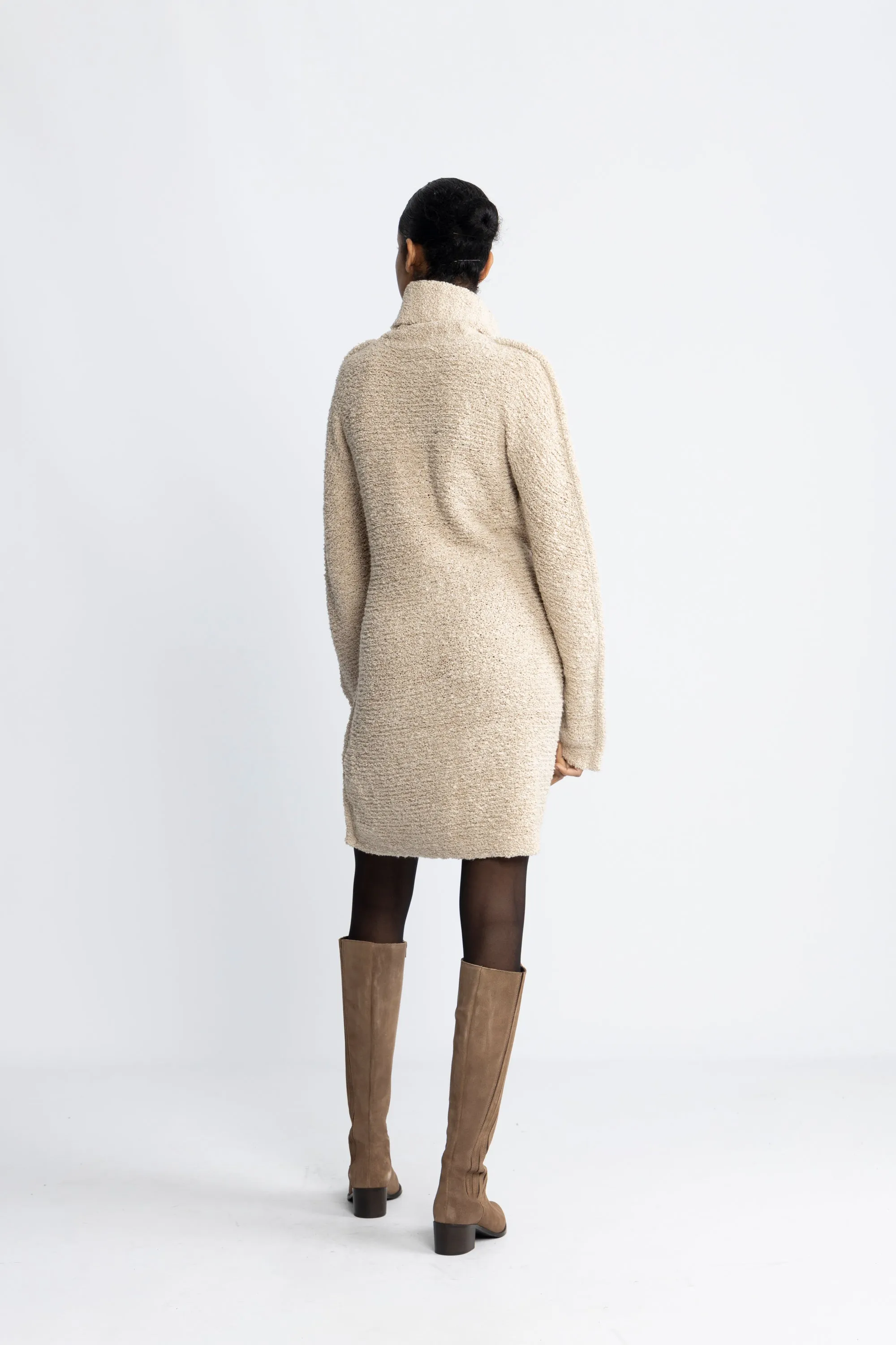 Echo Knit Dress - Ecru Mix