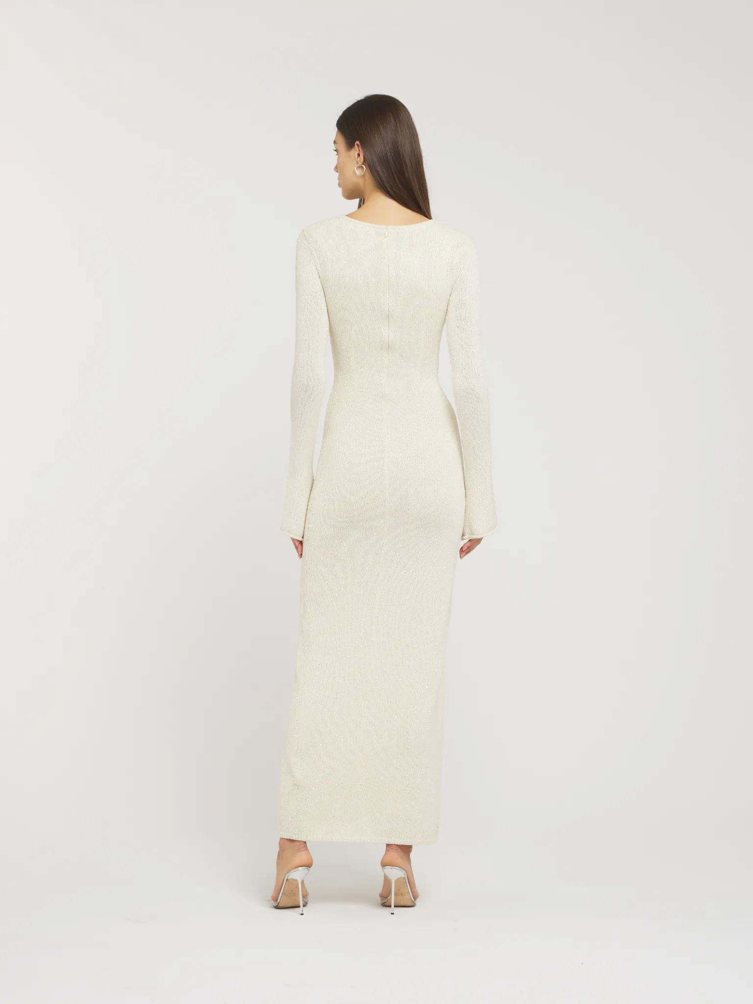 Ella Long Sleeve Dress - Snow Sequin