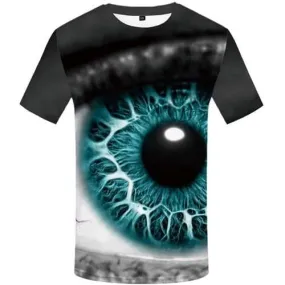 Eye T-shirt Men Lightning Tshirt Printed Rock Shirt Print Fantasy T-shirts Graphic Gothic Tshirts Novelty Short Sleeve Punk Rock