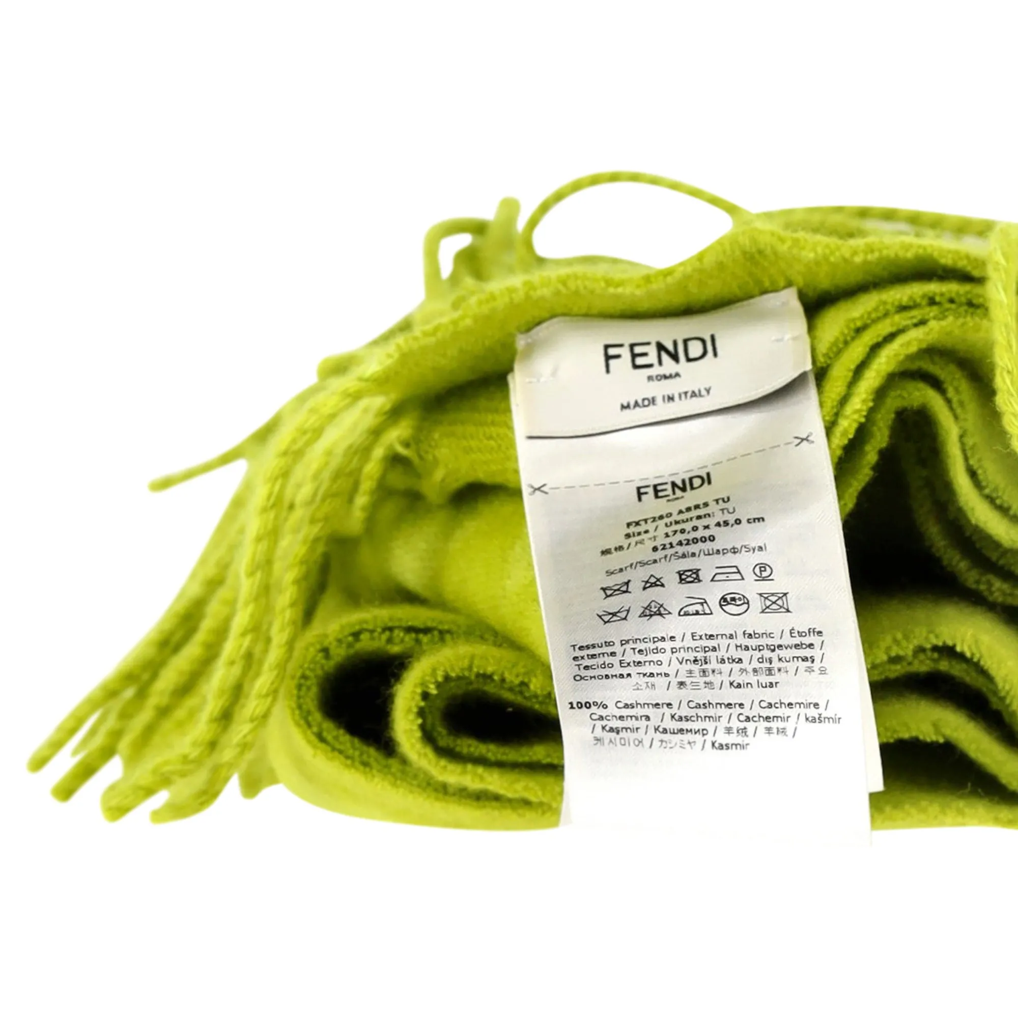 Fendi FF Scarf in Green Cashmere